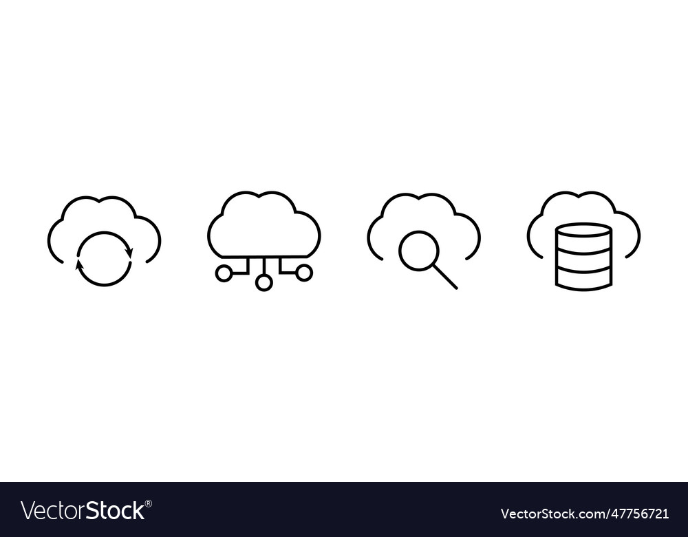 Cloud computing computer vector image Cloud computing computer