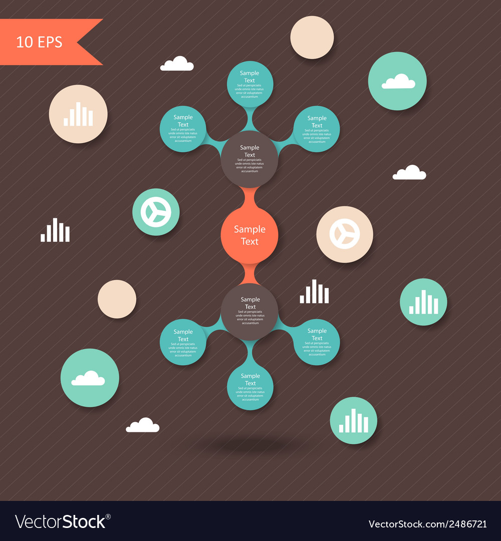 Colorful metaball round diagram Royalty Free Vector Image