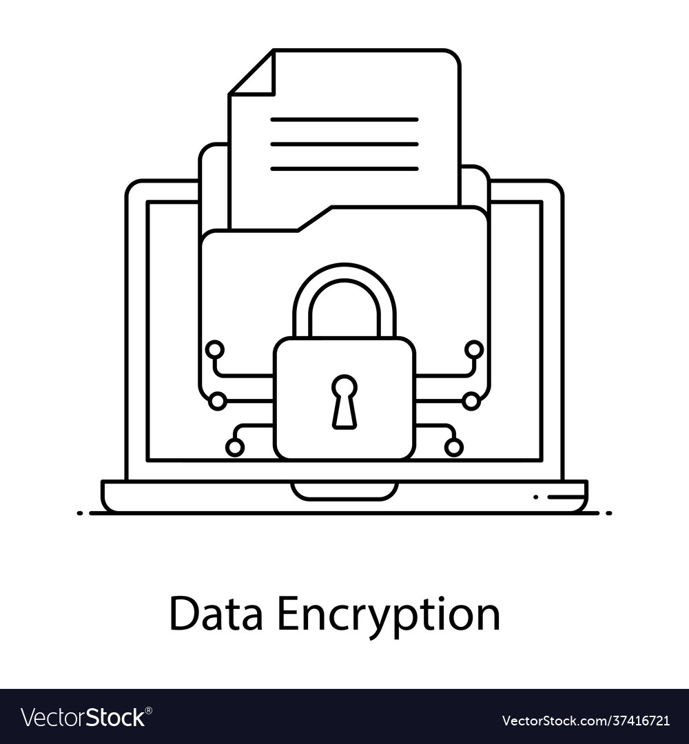 Data Security Icon - Locked Folder