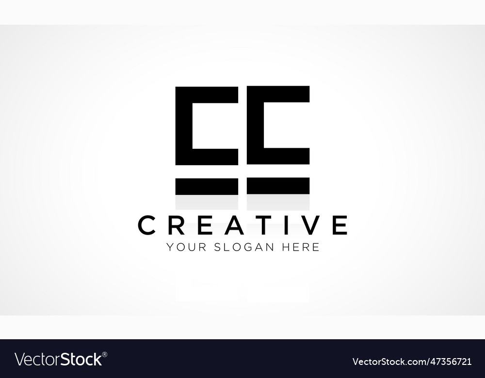 Ee letter logo design template alphabet initial Vector Image