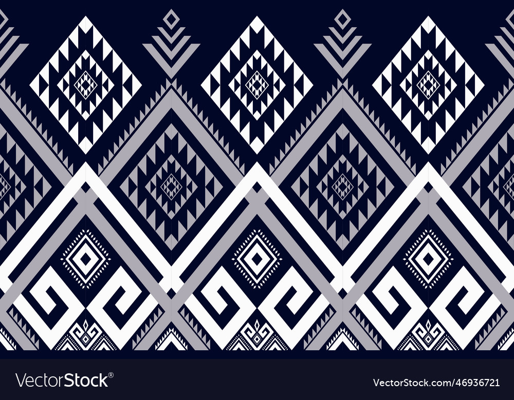 Ethnic geometric blue color pattern