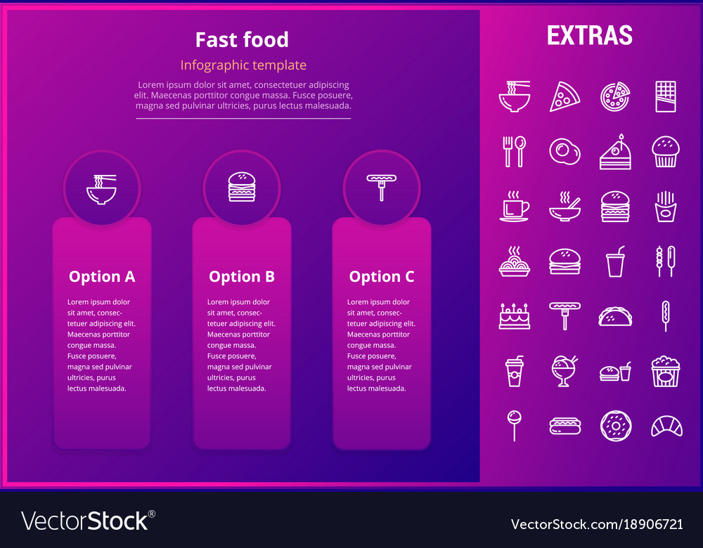 Fast food infographic template and elements