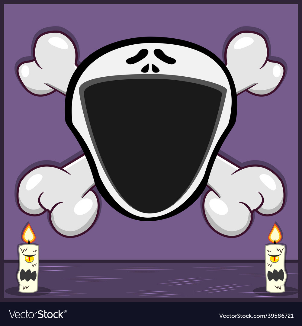 Halloween character design with scream head Vector Image