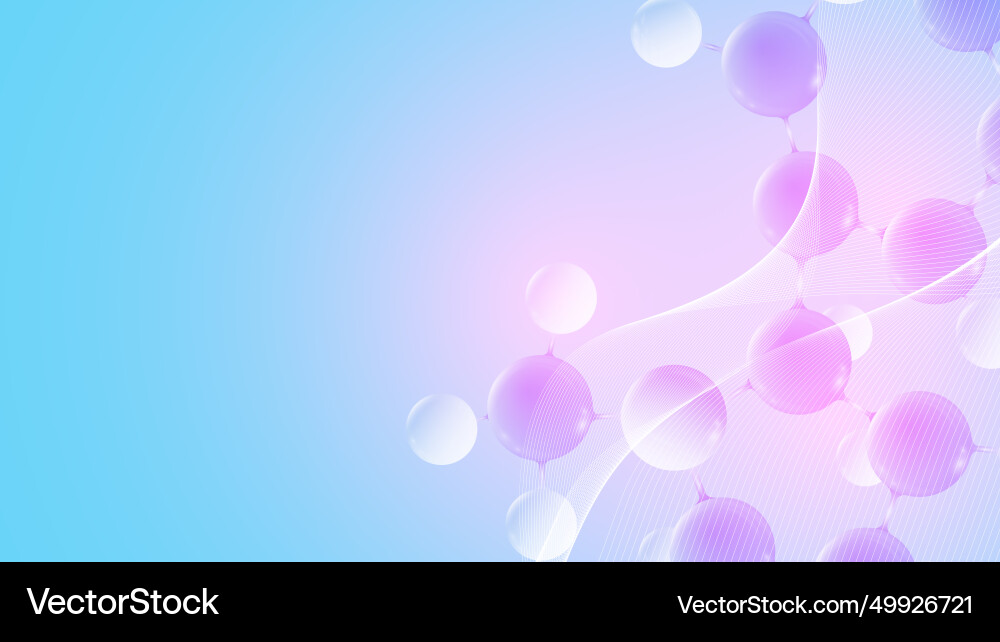Molecular abstract structure background Royalty Free Vector