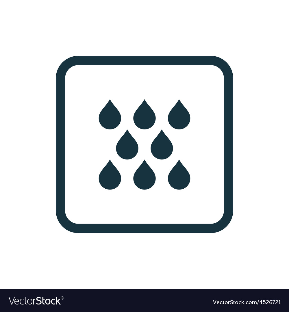 Rain icon rounded squares button