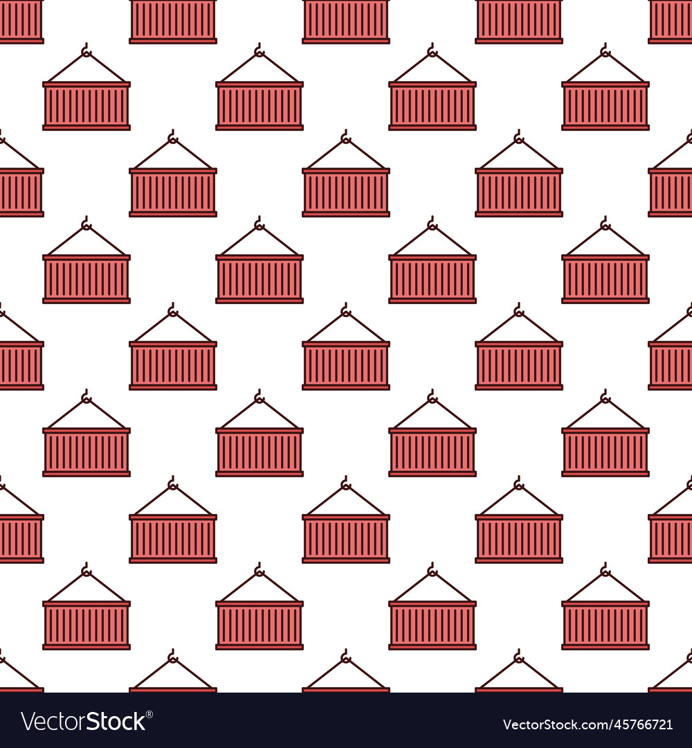 Red containers shipment concept seamless pattern vector image Red containers shipment concept seamless pattern