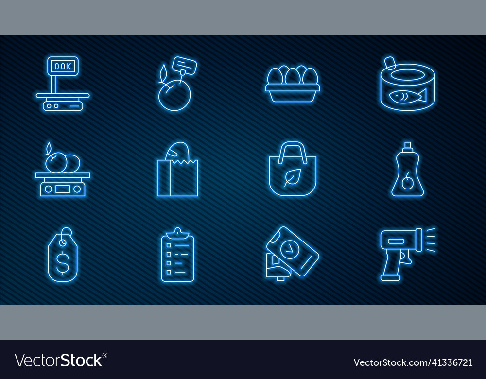 Set line scanner scanning bar code sauce bottle vector image Set line scanner scanning bar code sauce bottle