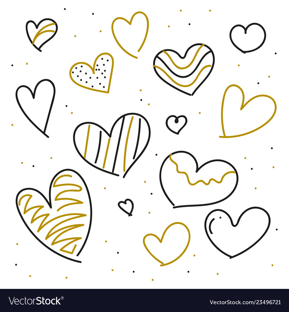 Set of valentines day design elements Vector Image Set of valentines day design elements