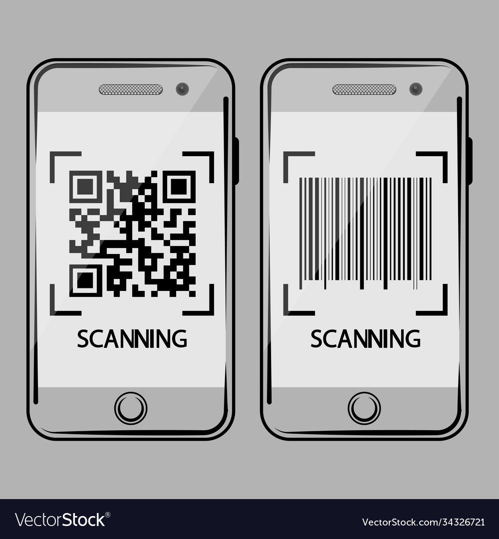 Smartphone scan qr code and barcode