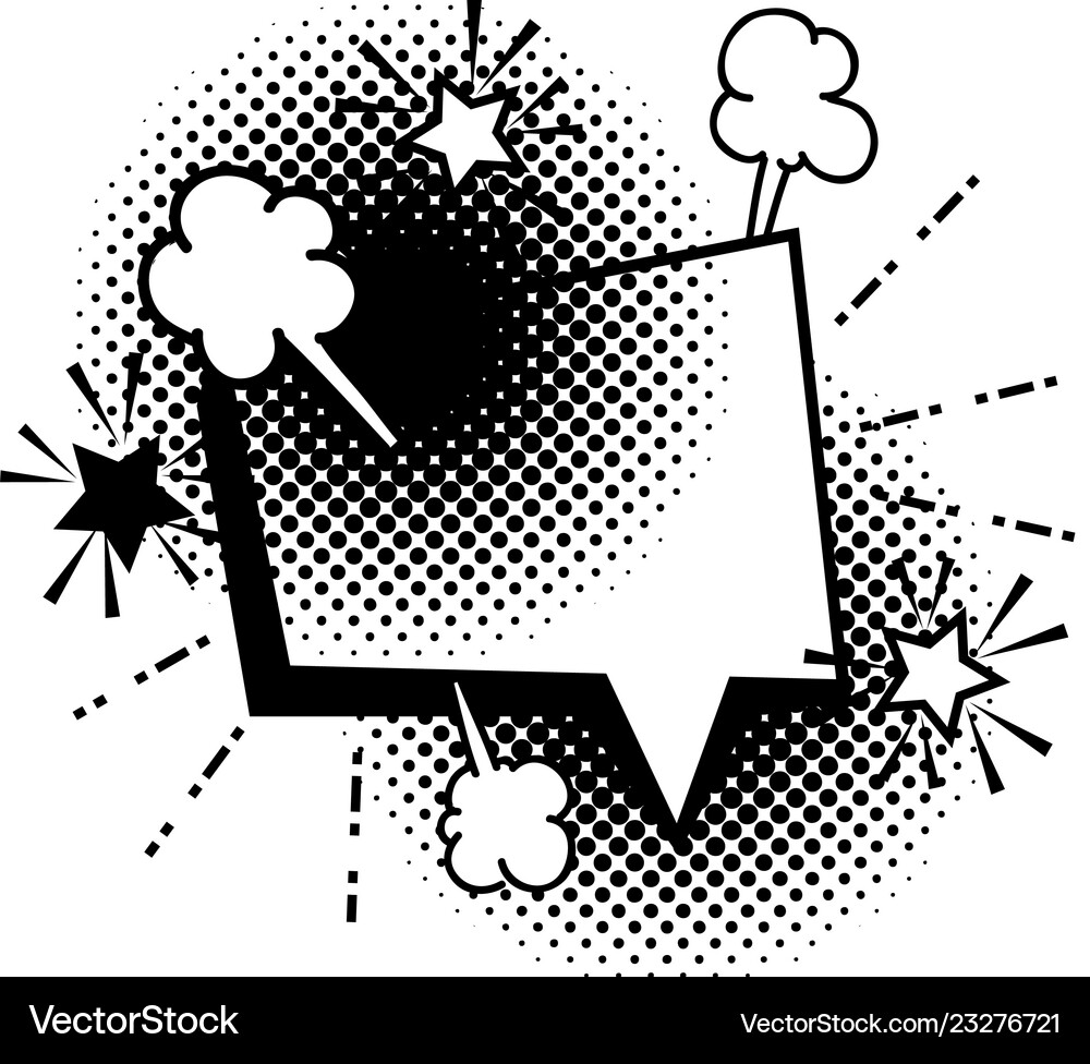 Speech bubble pop art style Royalty Free Vector Image