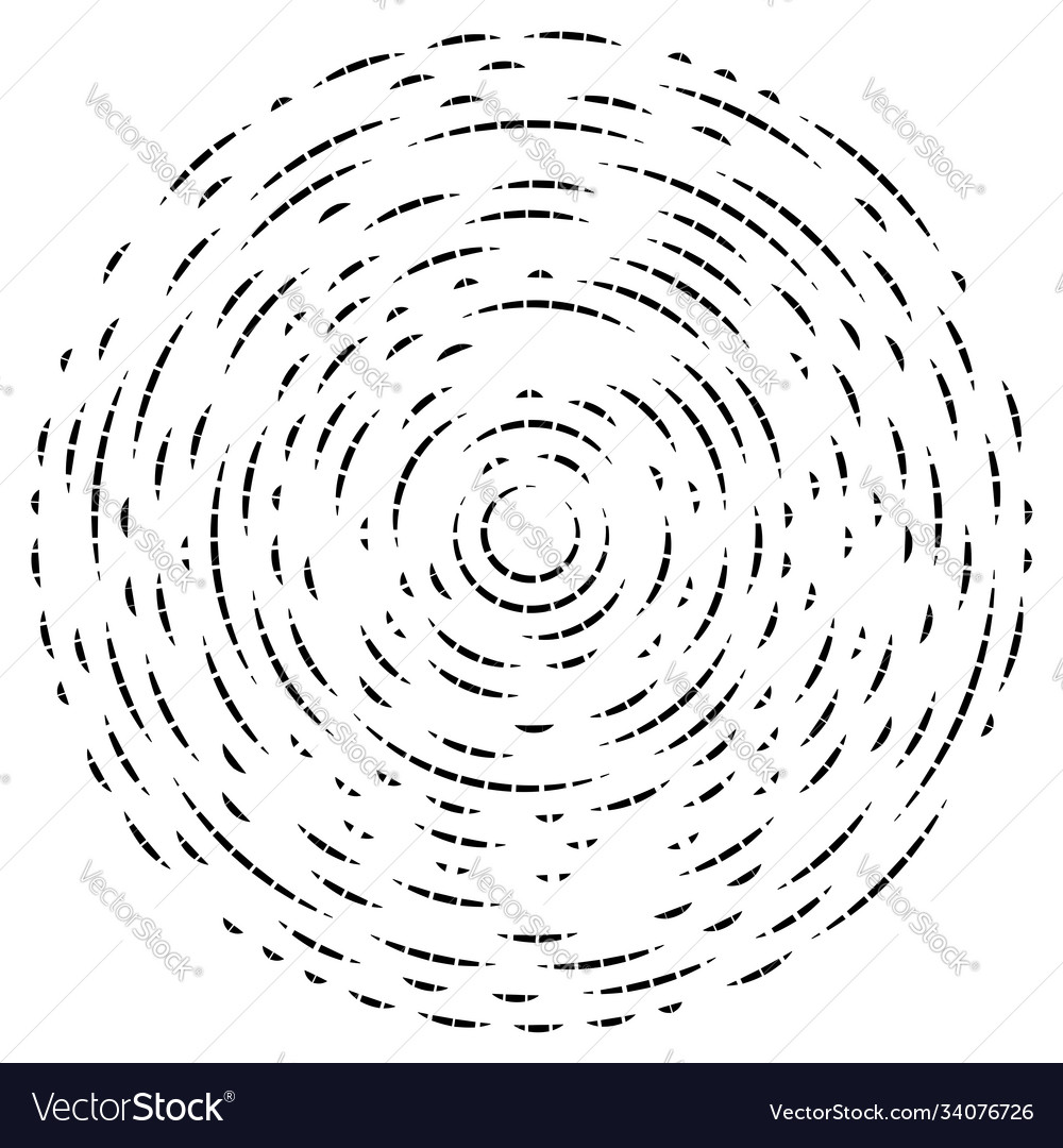 Abstract circular radial design element geometric