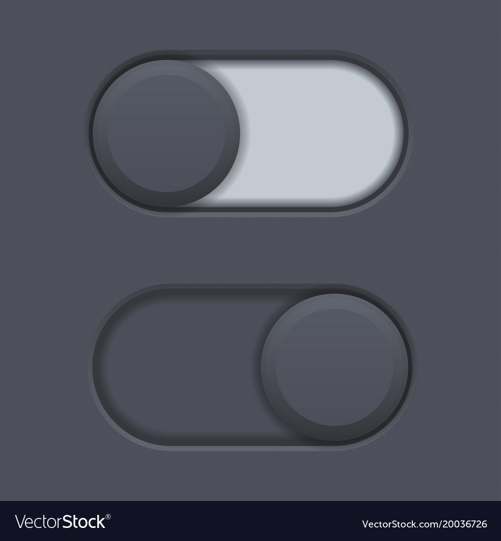 Black toggle switch buttons