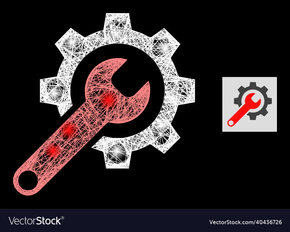 Bright net mesh repair tools with lightspots