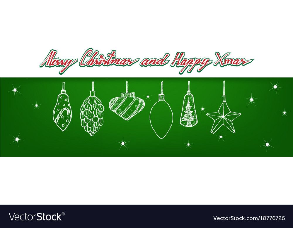 Hand drawn of lovely christmas lights hanging on t