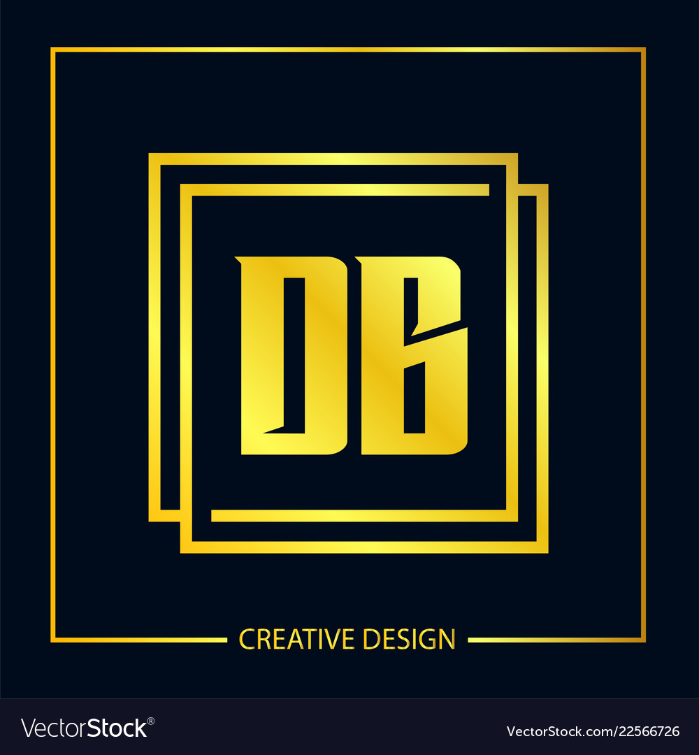 Initial letter db logo template design vector image Initial letter db logo template design