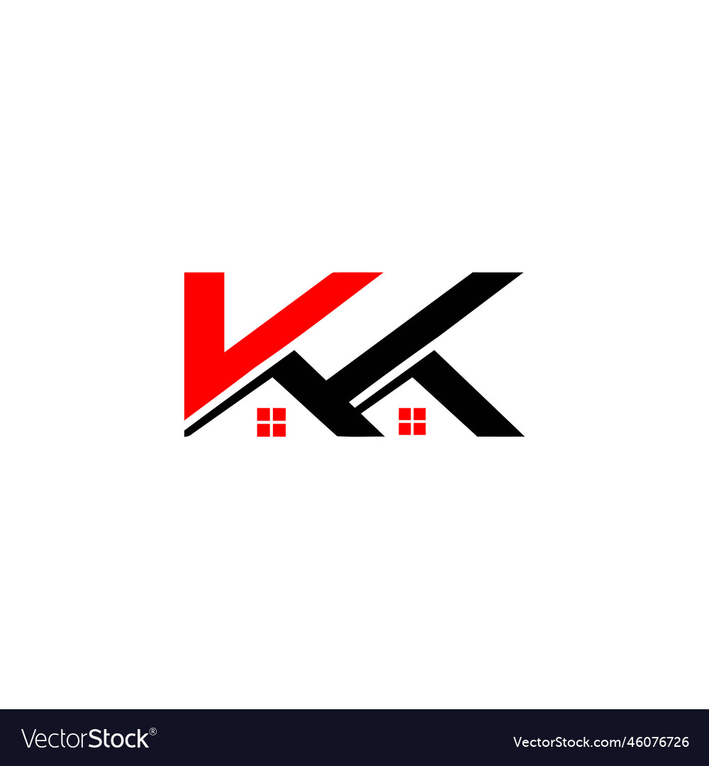 Kk real estate logo Royalty Free Vector Image VectorStock