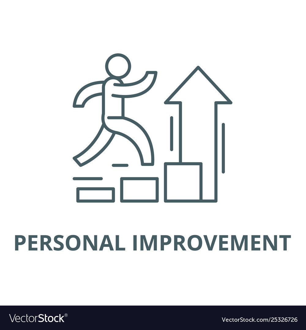 Personal improvement line icon linear