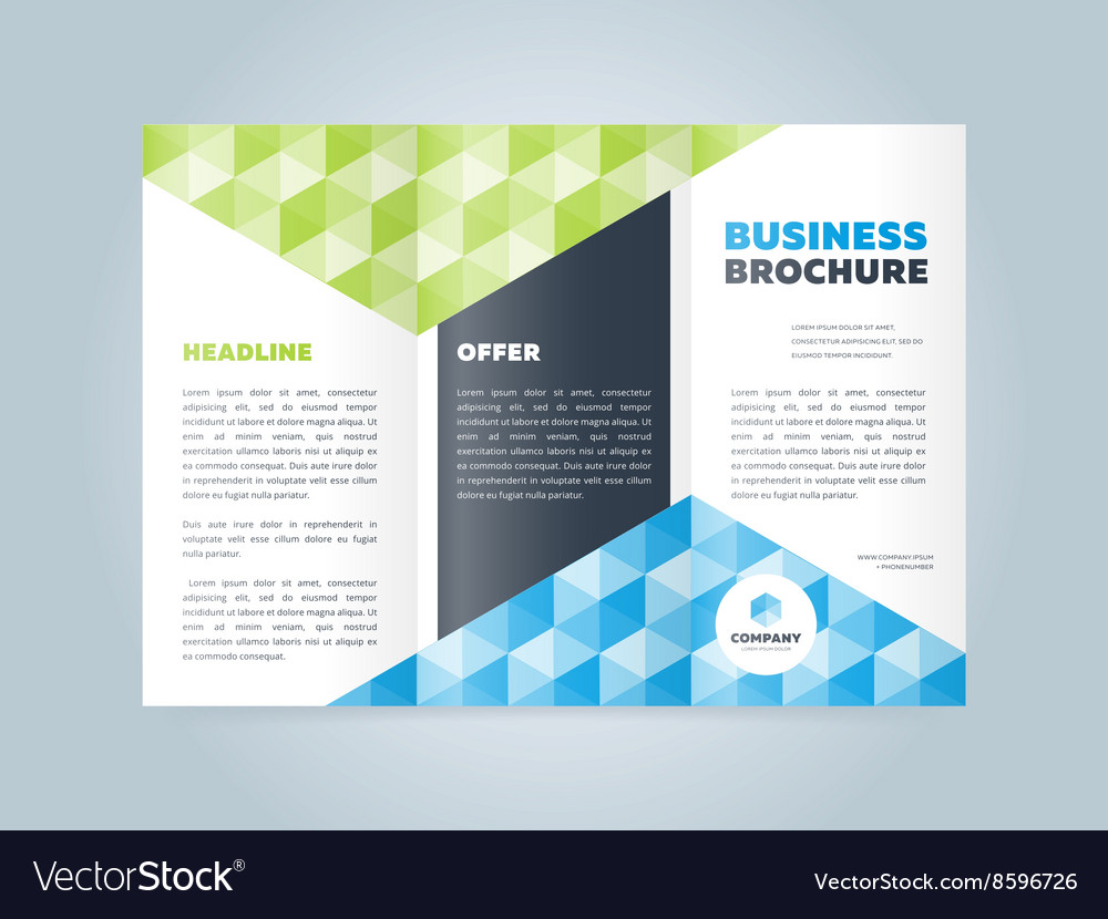 Trifold business brochure design template