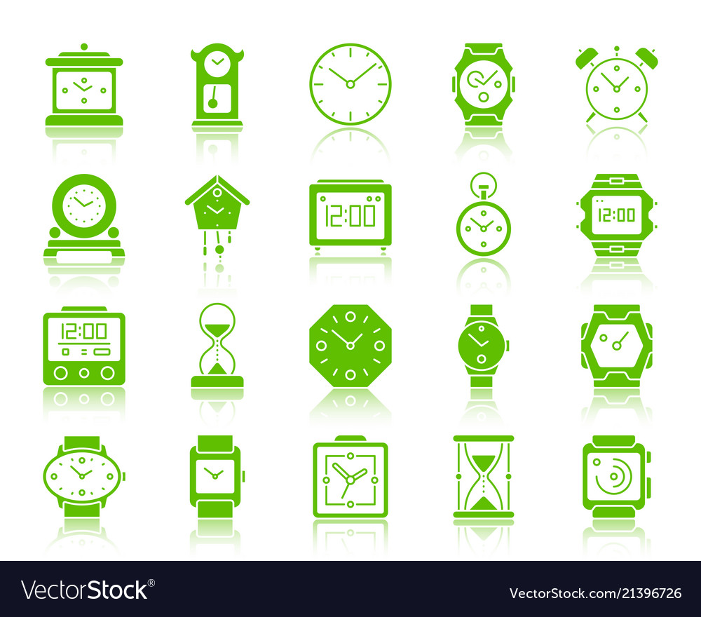 Watch Icon Set - Clock & Timer Styles
