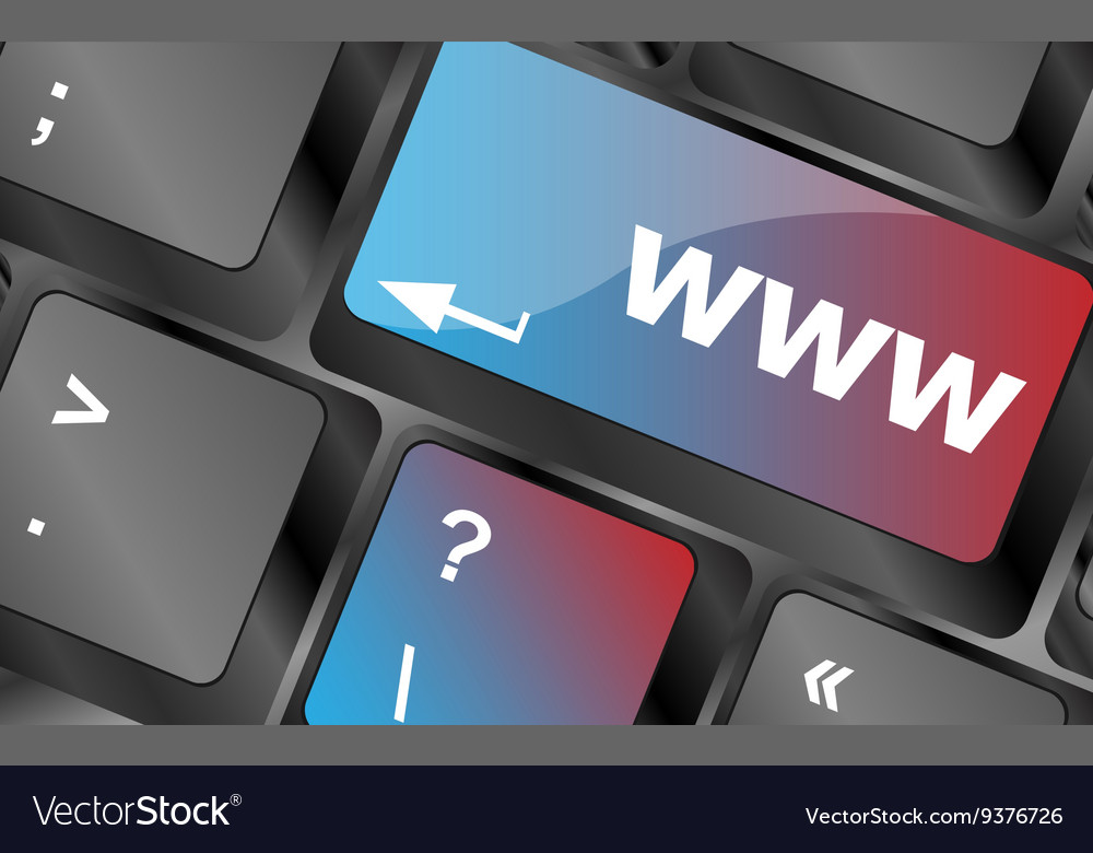 Www-Konzept mit Schlüssel auf Computertastatur