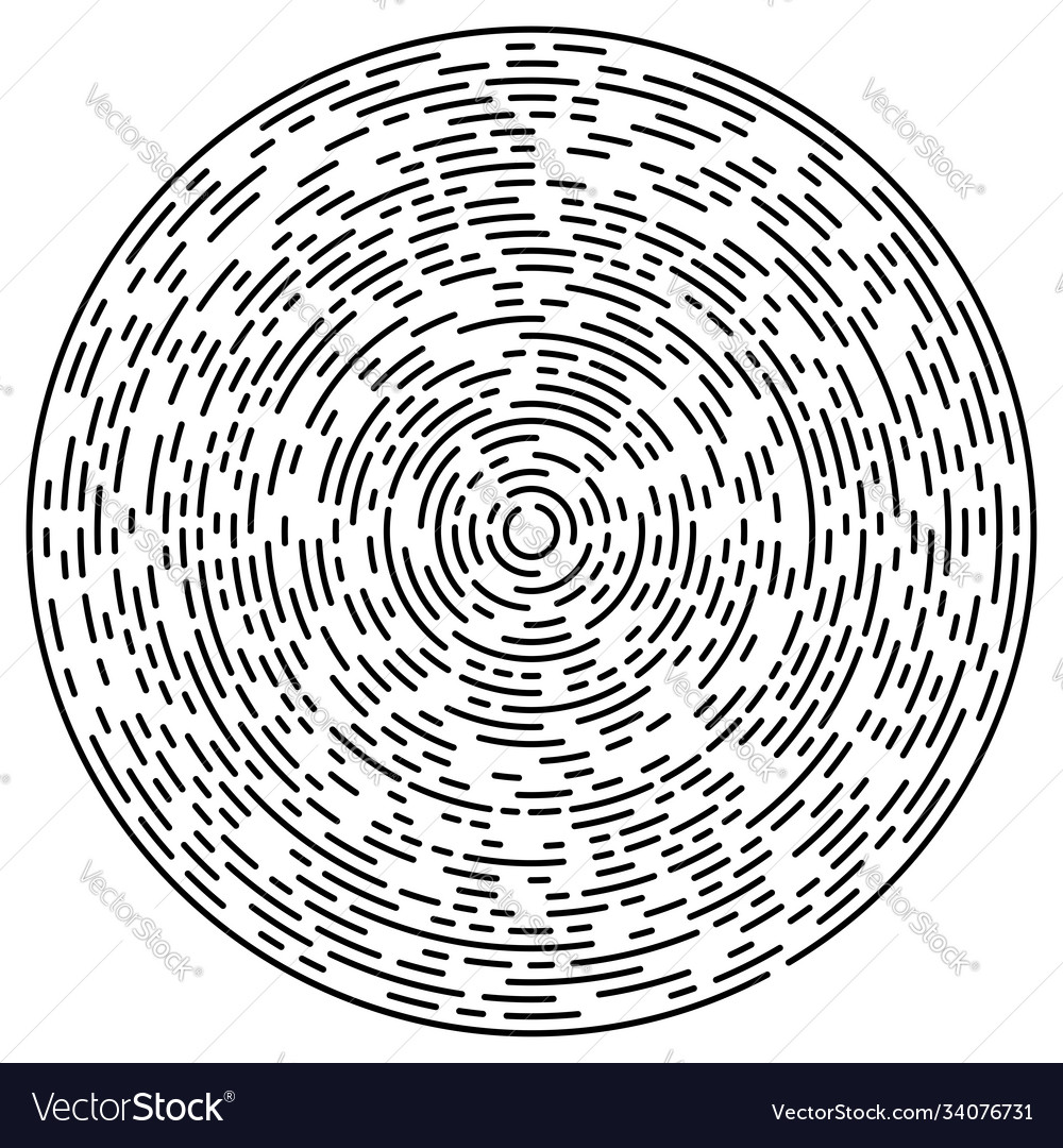 Abstract circular radial design element geometric