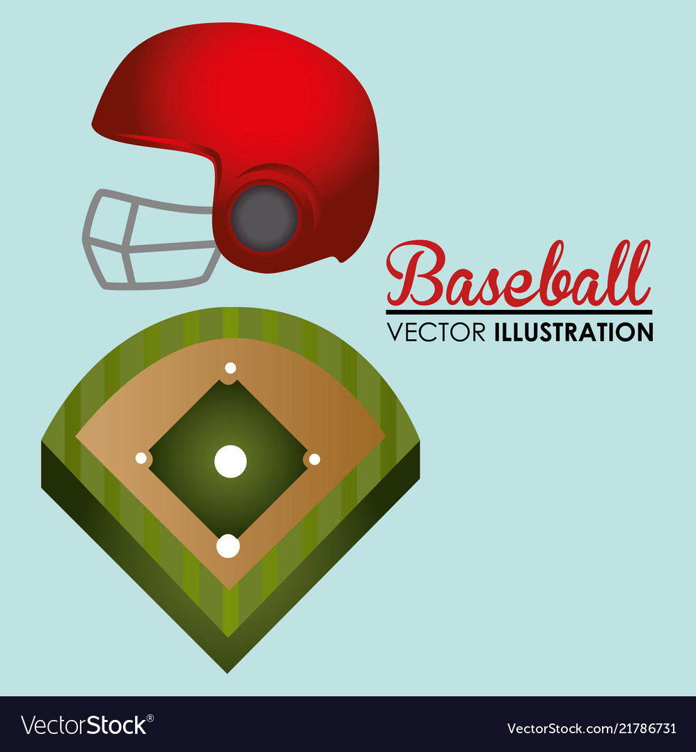 Baseball sport helmet icon