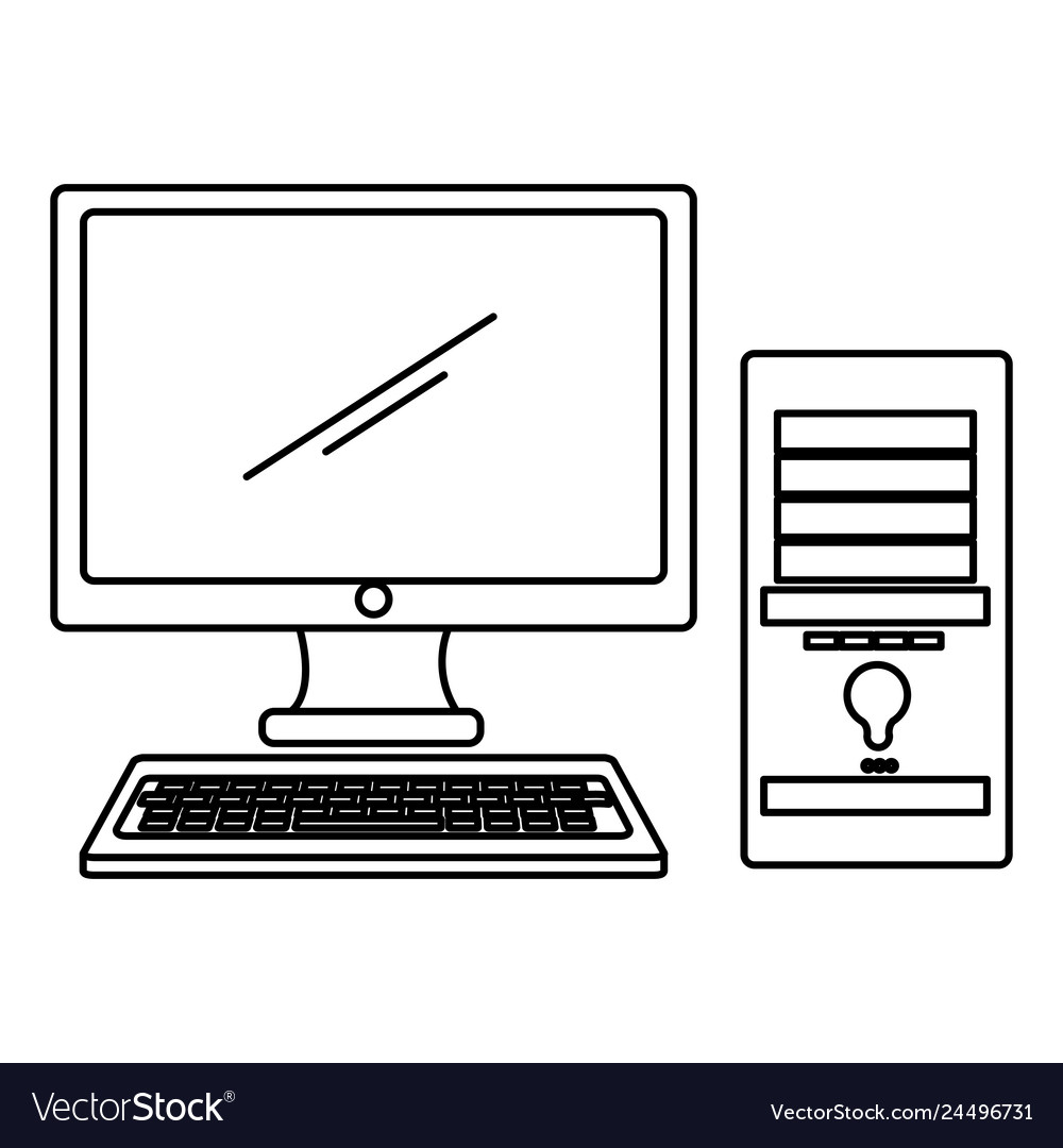 Computer desktop isolated icon