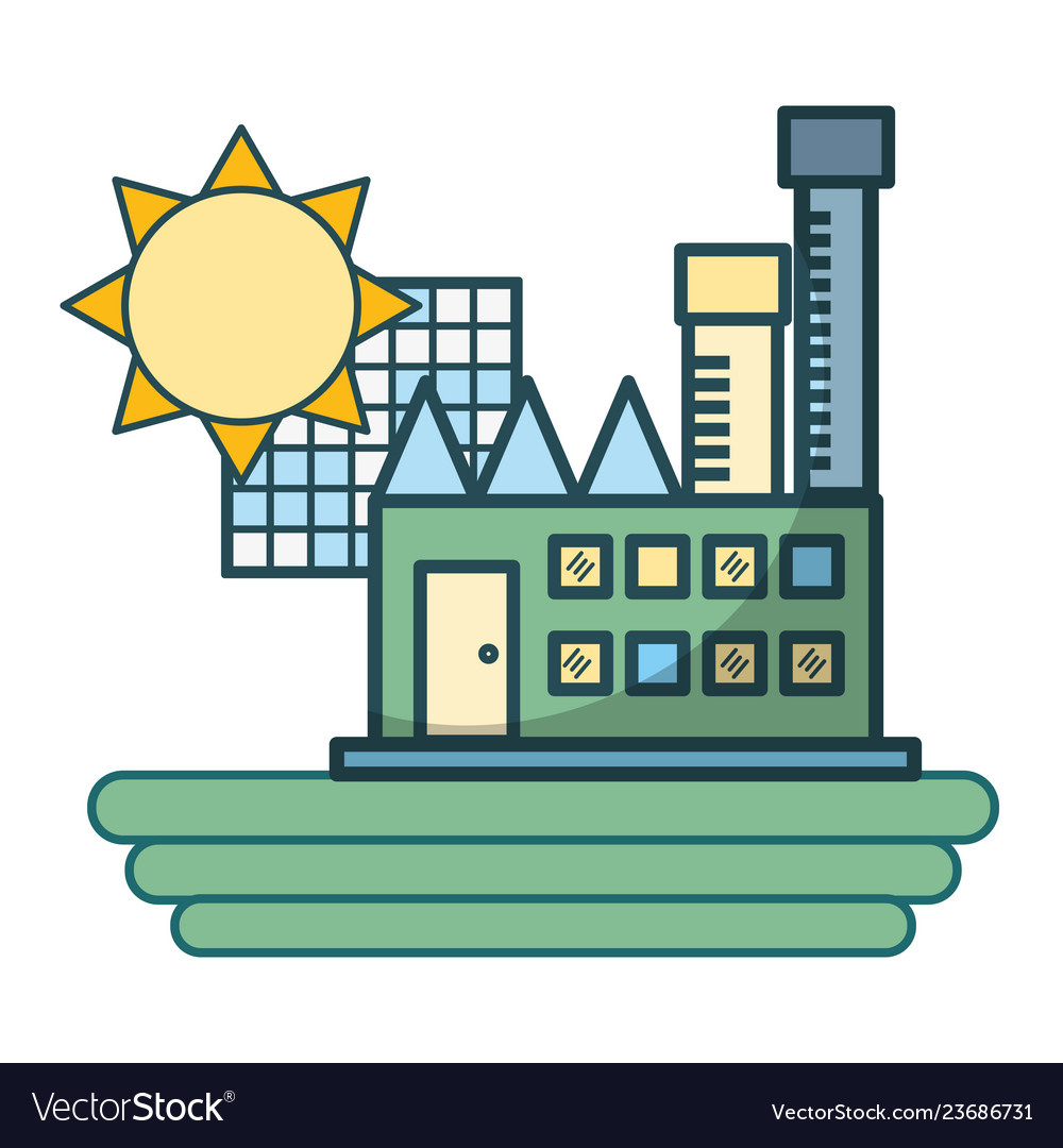 Green energy industry cartoon Royalty Free Vector Image Green energy industry cartoon Royalty Free Vector Image