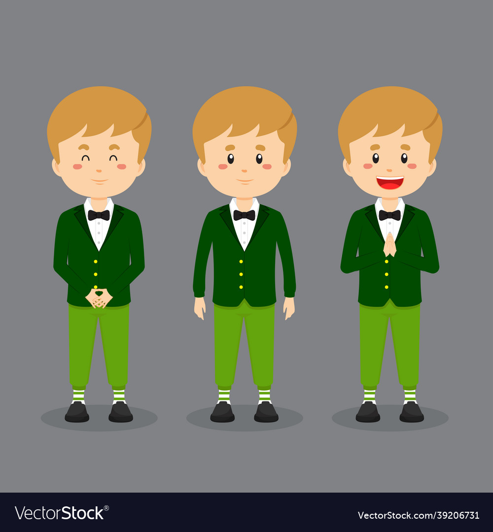 Ireland character with various expression