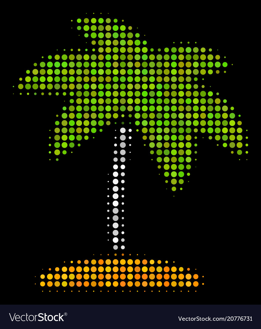 Insel tropisch Palmen-Ikone