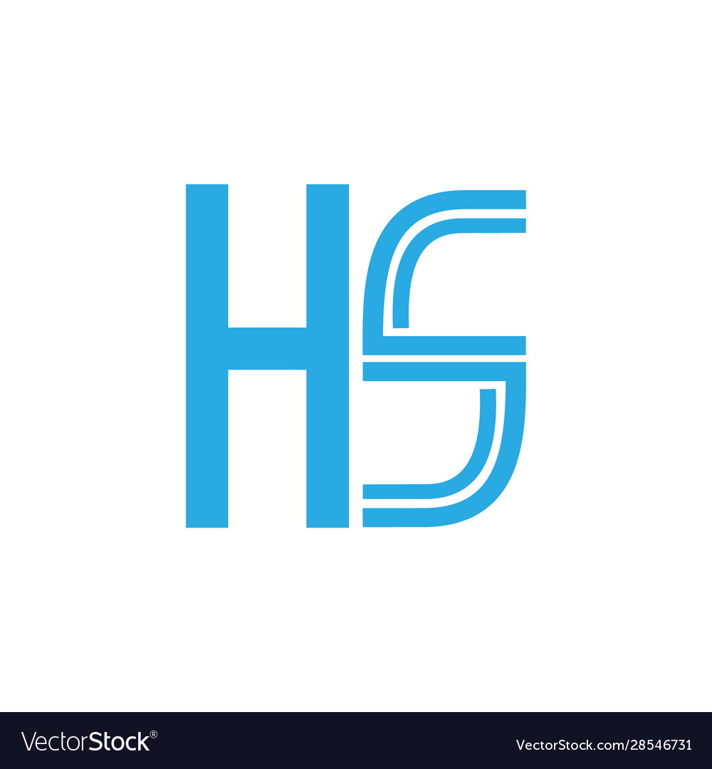 Logo black and line concept initial letter hs