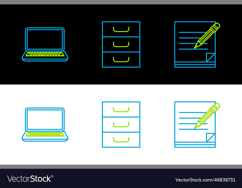 Set line blank notebook and pencil with eraser