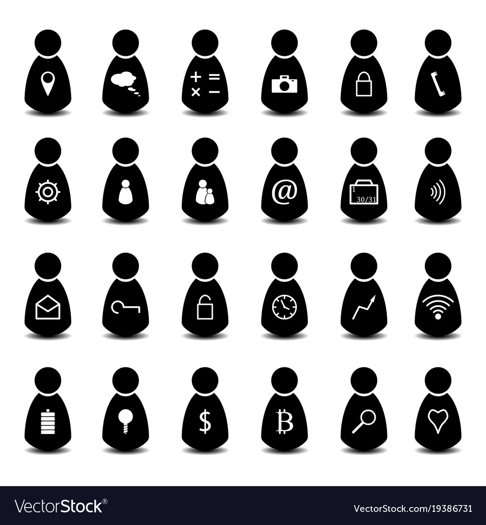 Set of minimalistic icons