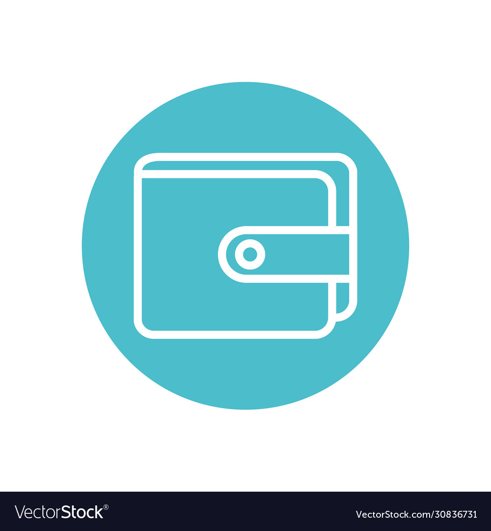 Wallet icon block line style