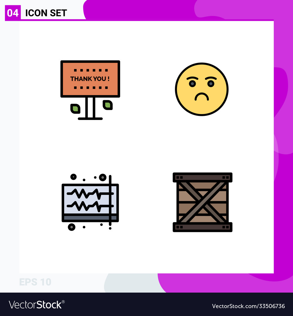 4 user interface filledline flat color pack