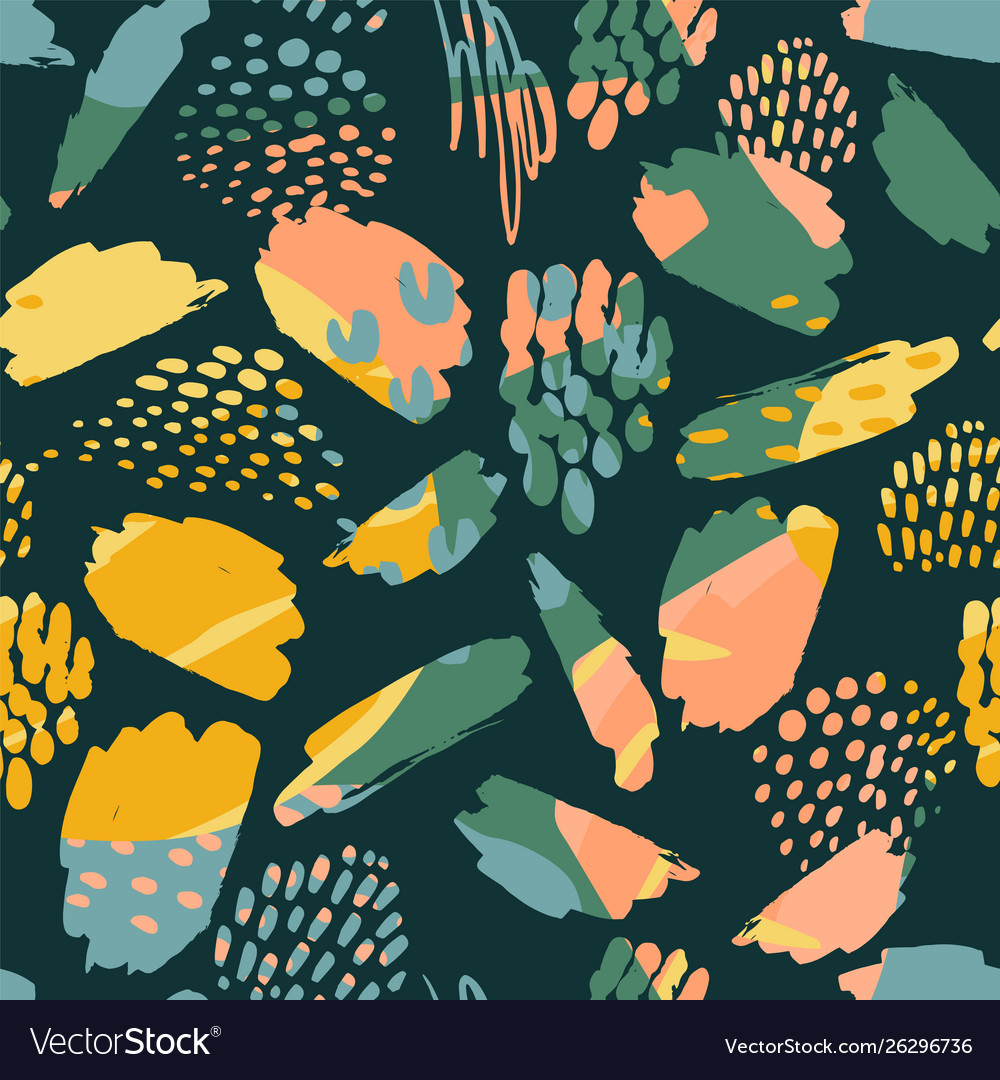 Abstract artistic seamless pattern with trendy vector image Abstract artistic seamless pattern with trendy