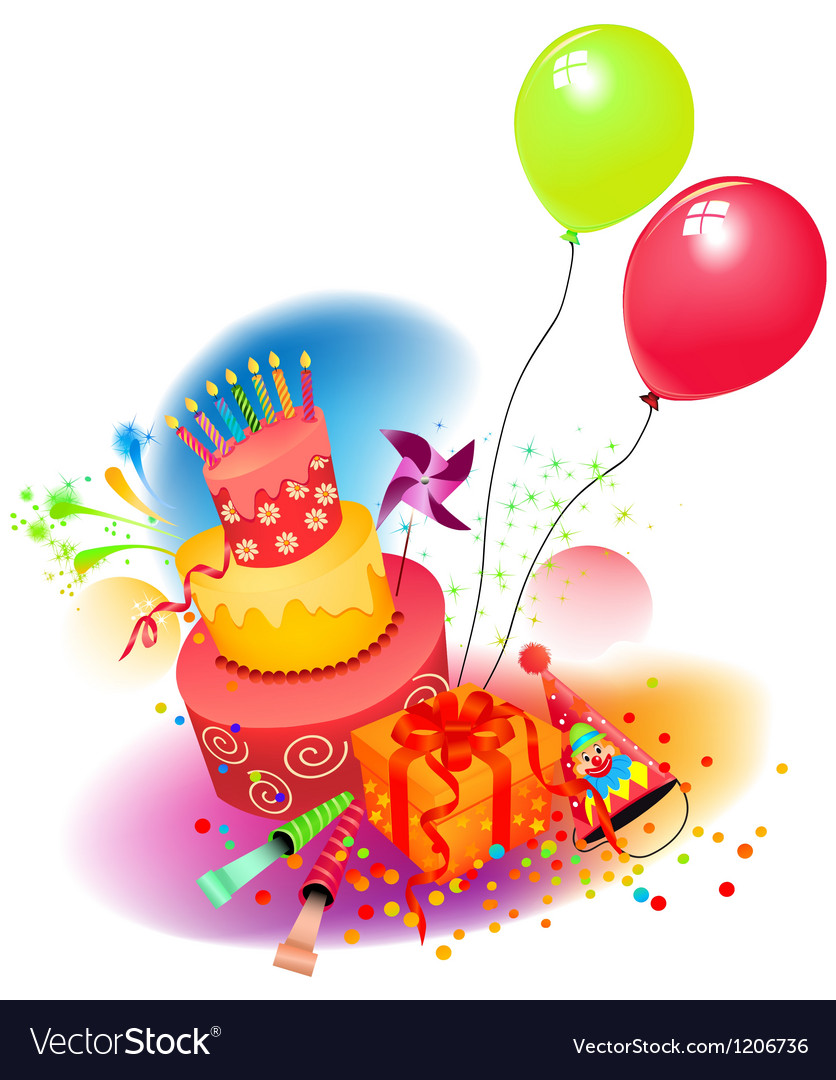 Birthday set Royalty Free Vector Image - VectorStock