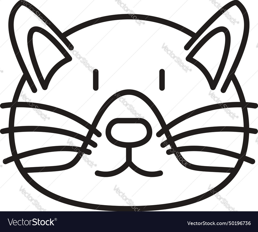 Care cat veterinary icon outline health Royalty Free Vector