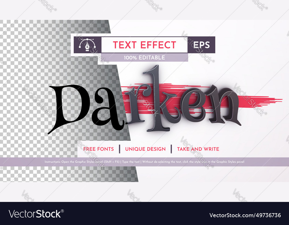 Dark 3D Text Effect Font
