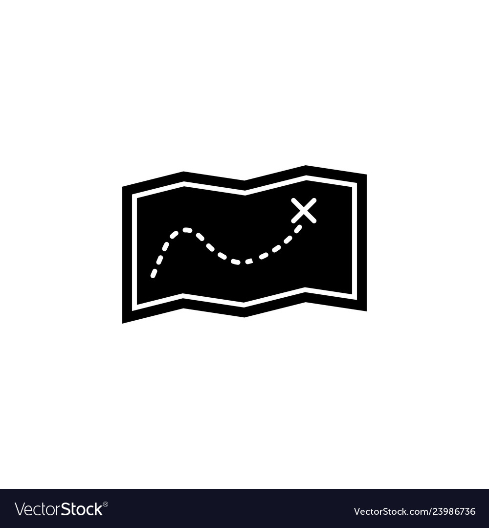 Direction map location navigation route icon vector image Direction map location navigation route icon