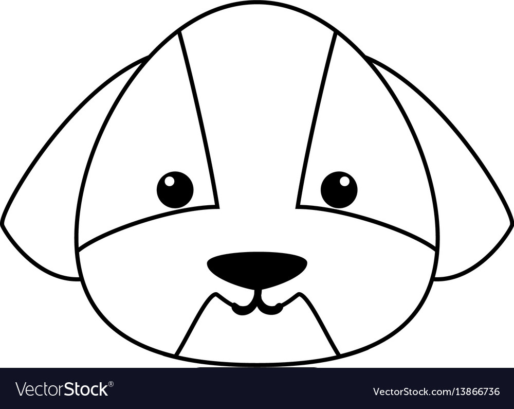 dog drawing face royalty free vector image vectorstock