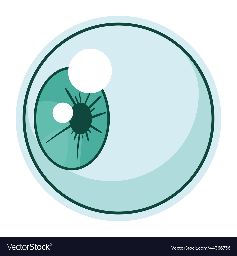 Eye organ sticker retro Royalty Free Vector Image