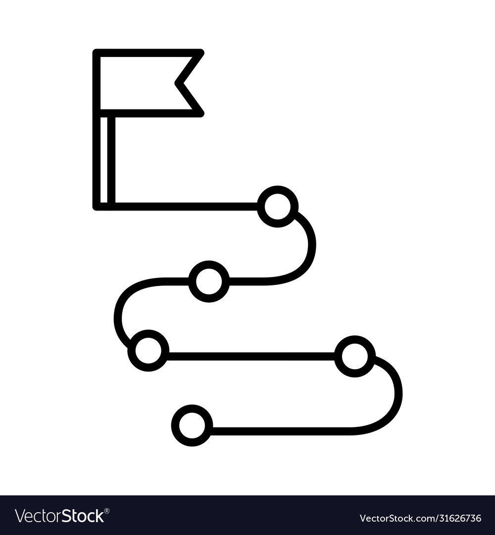Flag pin location with way line style