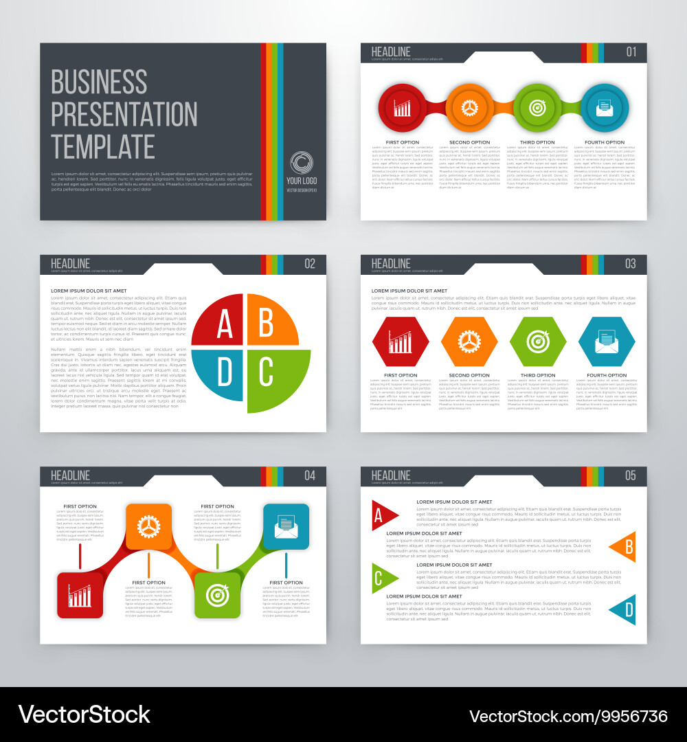 Infographics presentation template flat design Vector Image