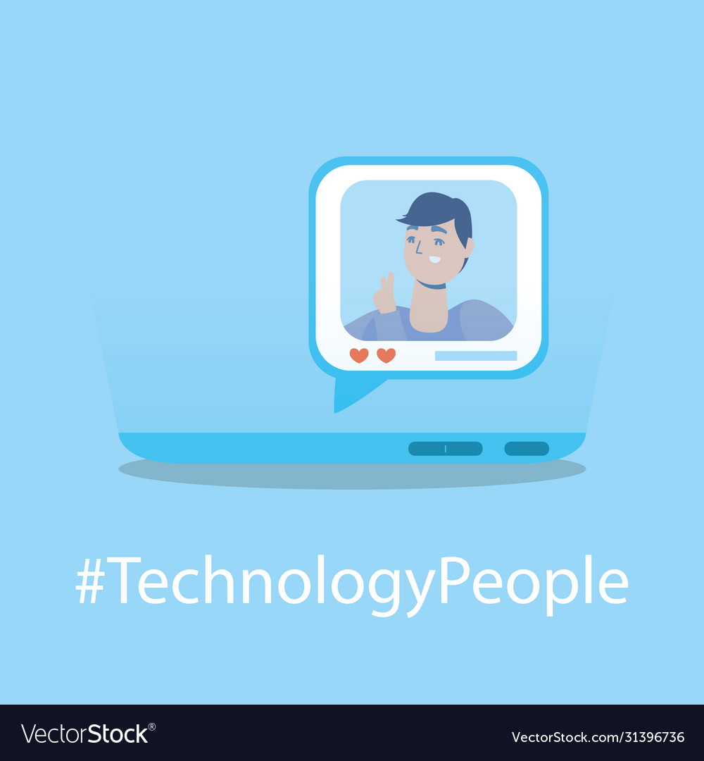 Man technology with smartphone character Vector Image Man technology with smartphone character