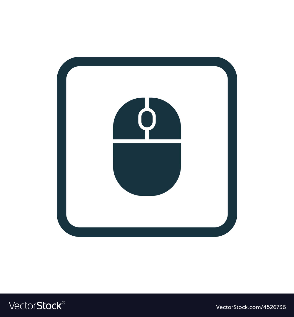 Mouse icon rounded squares button