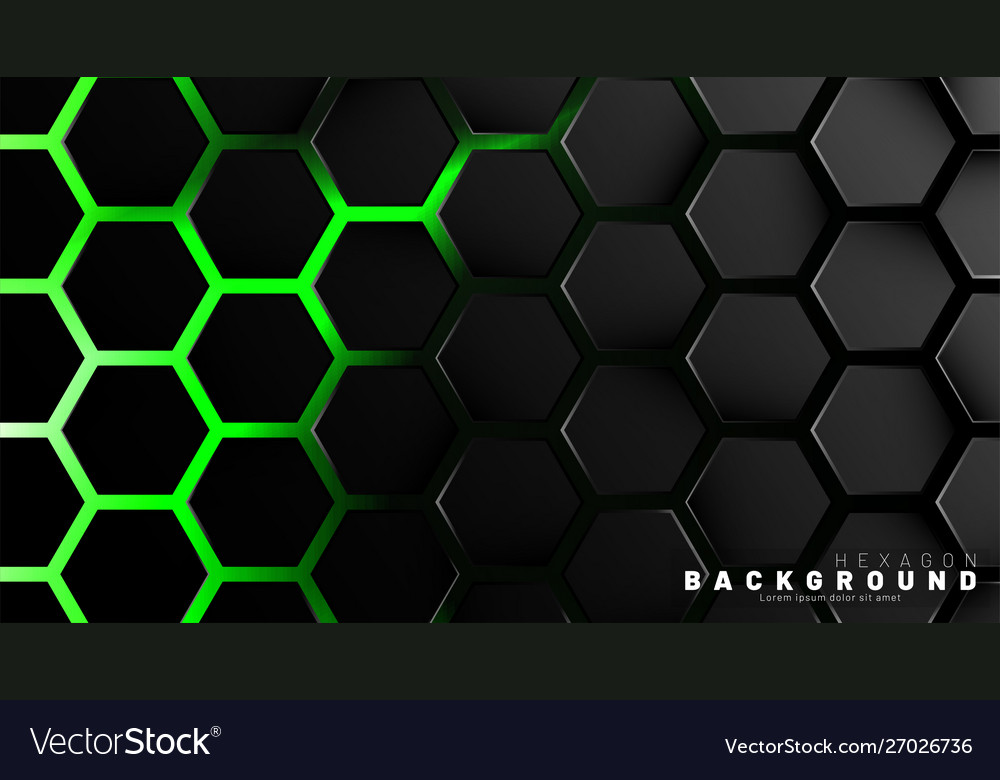 Neon Hexagon Abstract Background