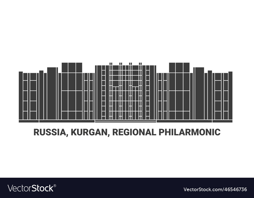 Russia kurgan regional philarmonic travel Vector Image