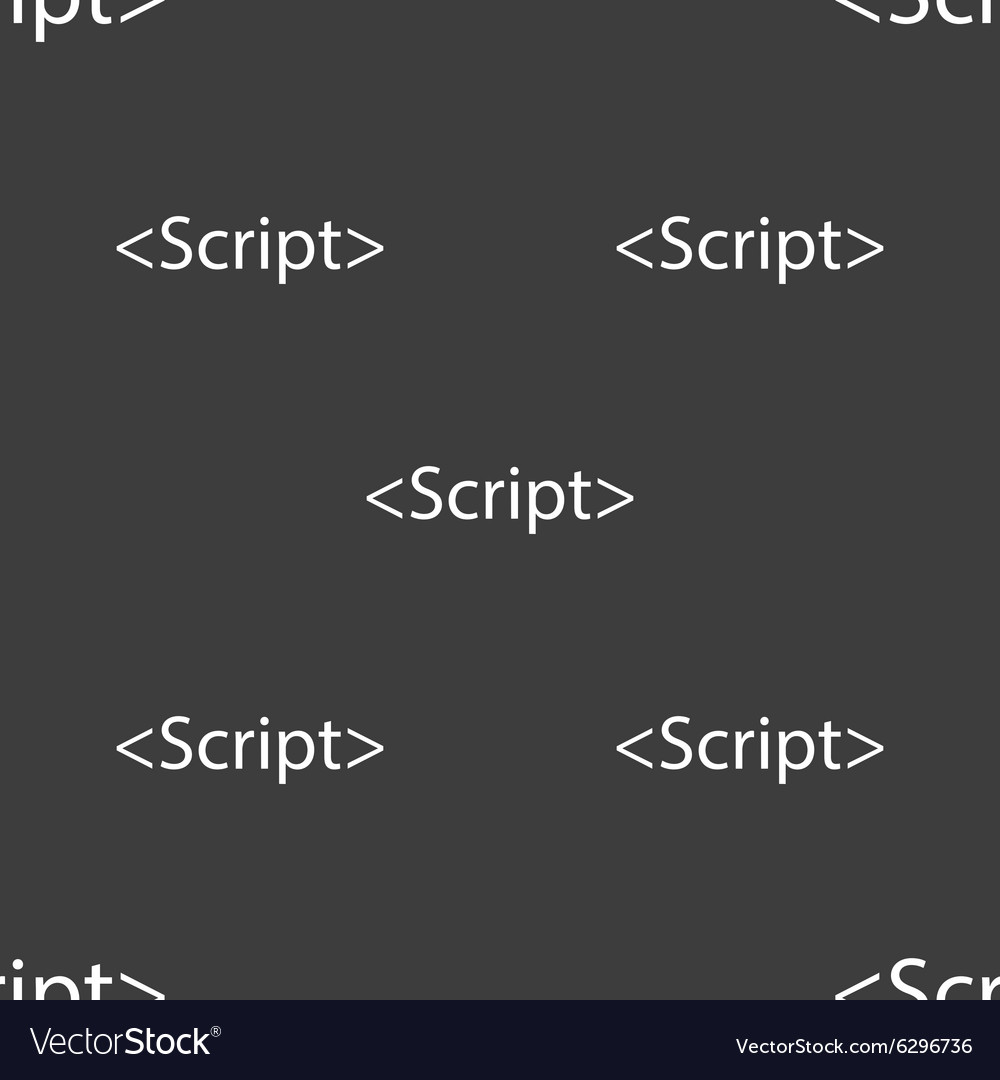 Script sign icon javascript code symbol seamless
