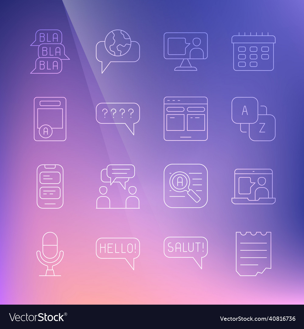 Set line notebook foreign language online study